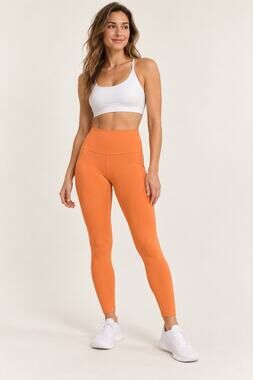 Lululemon Align High Rise Leggings Womens 4 Solar Orange 25” Yoga Pants Nulu